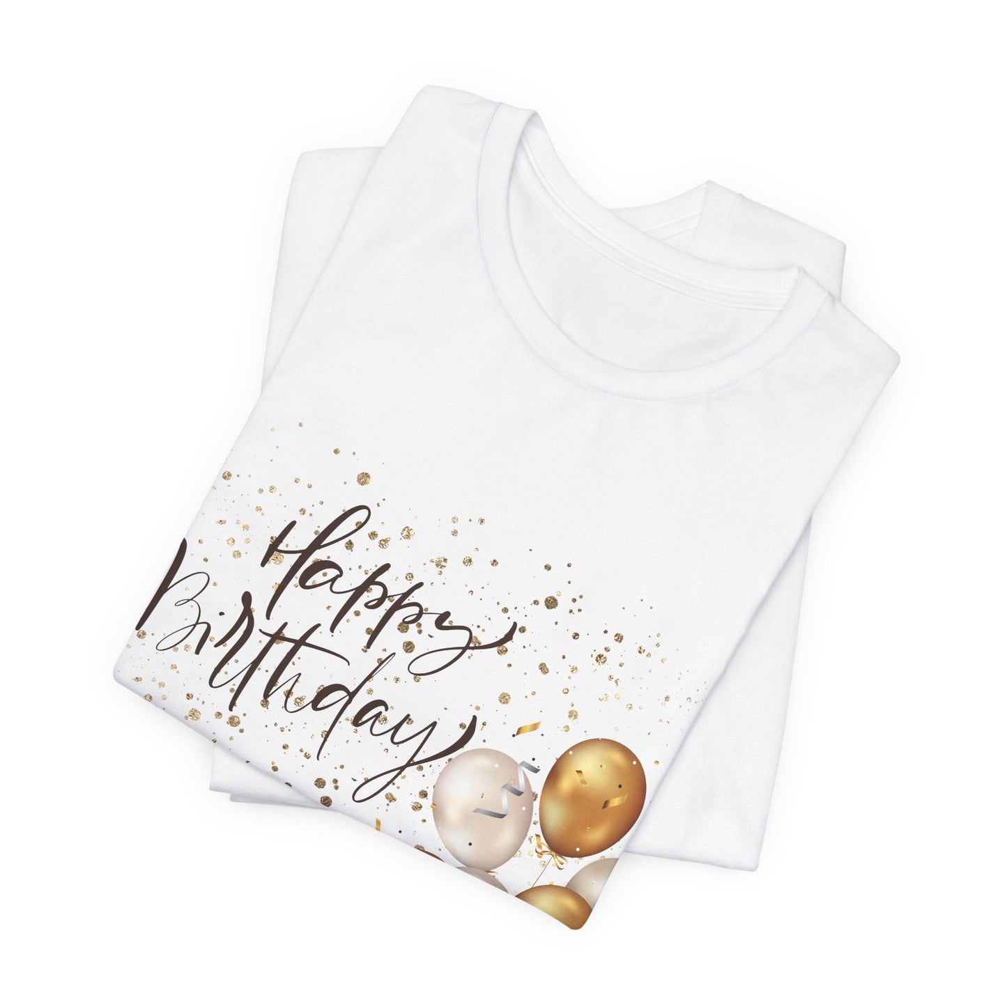 Happy Birthday Balloon T-Shirt, Unisex Tee for Celebrations, Festive Apparel, Party Gift, Birthday Outfit, Casual Wear