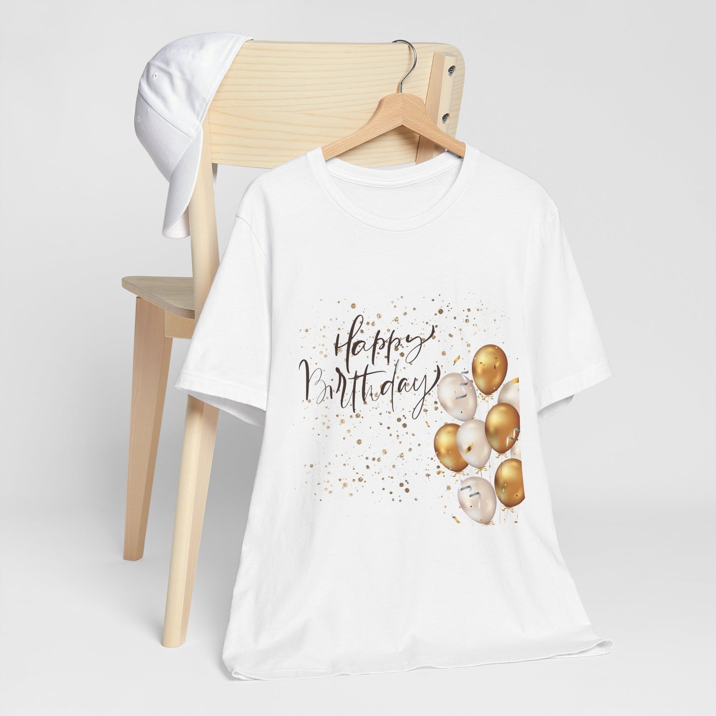 Happy Birthday Balloon T-Shirt, Unisex Tee for Celebrations, Festive Apparel, Party Gift, Birthday Outfit, Casual Wear