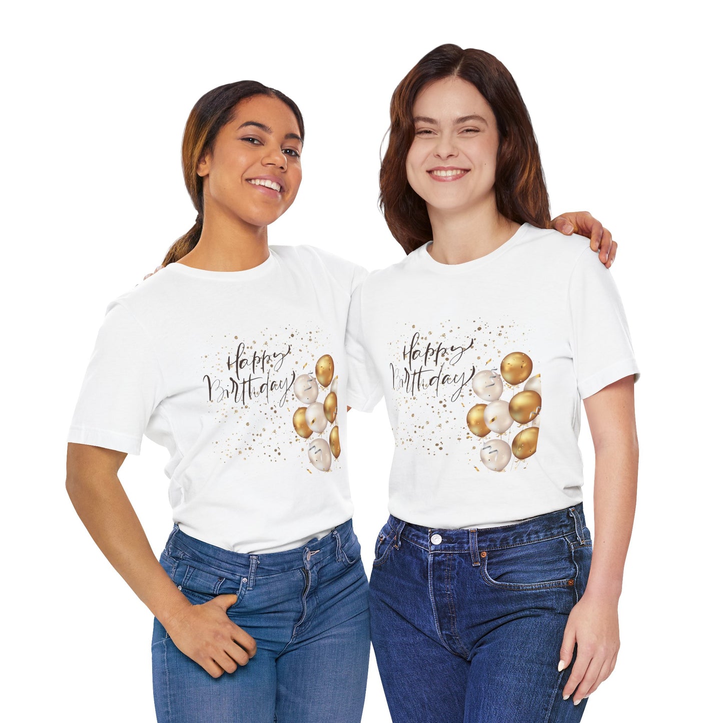 Happy Birthday Balloon T-Shirt, Unisex Tee for Celebrations, Festive Apparel, Party Gift, Birthday Outfit, Casual Wear