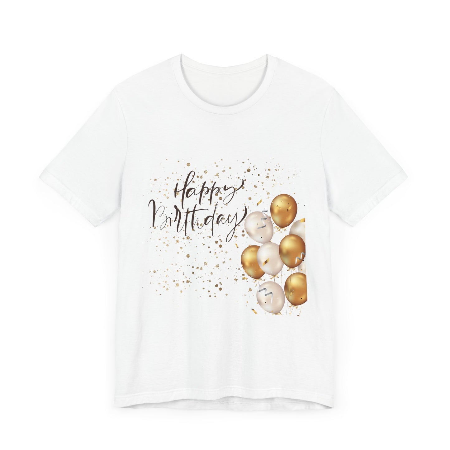 Happy Birthday Balloon T-Shirt, Unisex Tee for Celebrations, Festive Apparel, Party Gift, Birthday Outfit, Casual Wear