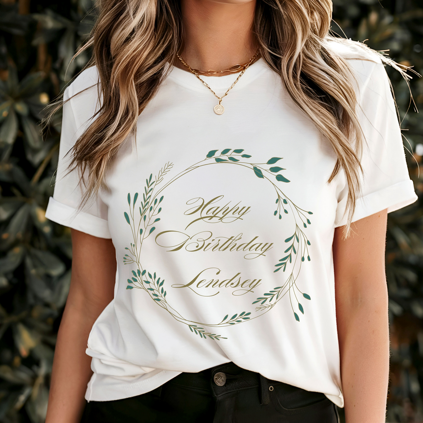 Happy Birthday Lendsey white T-shirt for party Celebration gift surprise
