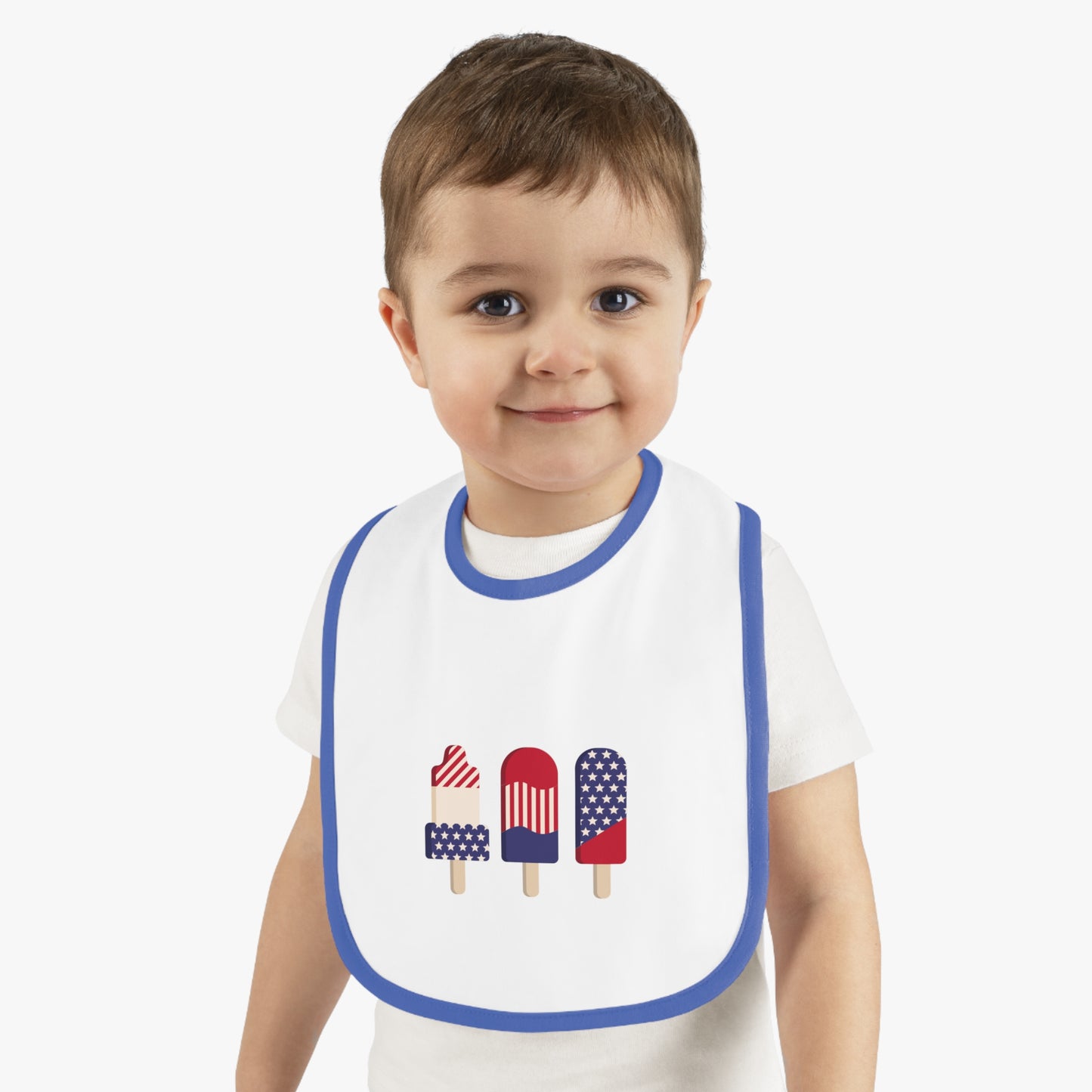 Cute Ice Cream Bib for Babies, Summer Baby Bib, 4th of July Gift, Fun Toddler Bib, Cute Baby Shower Gift