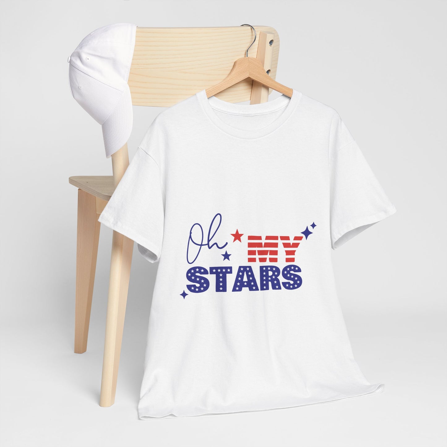 Stars and Stripes Unisex Heavy Cotton Tee | Patriotic T-Shirt | Casual Wear | Fourth of July | Summer Vibes | Gift for Friends