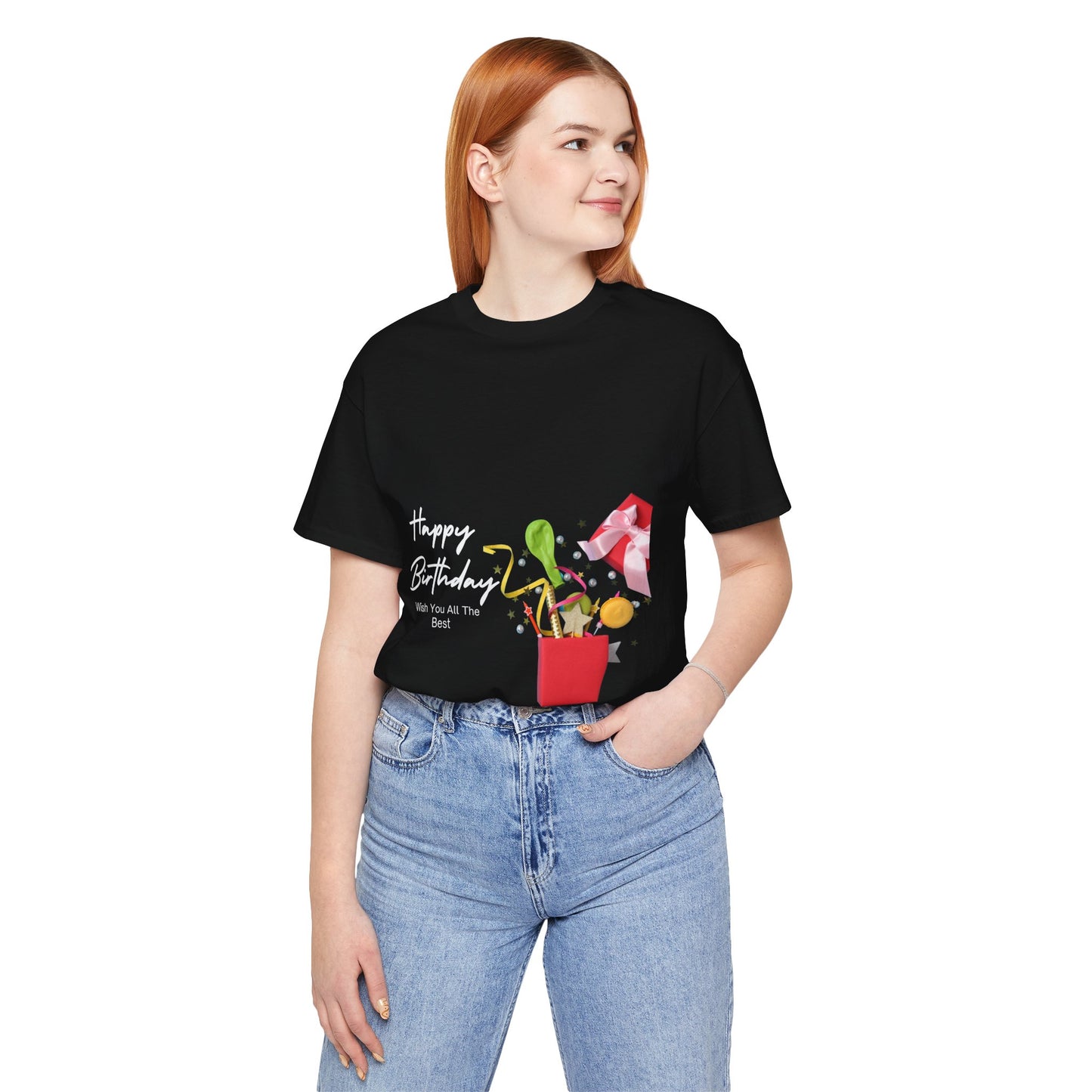 Vibrant Gift-Themed Unisex Short Sleeve Tee - Perfect for Birthdays, Celebrations, Casual Wear, or Gift Giving!