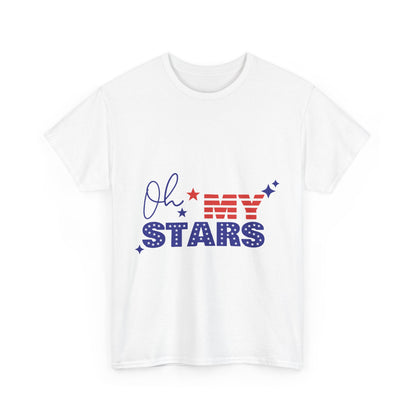 Stars and Stripes Unisex Heavy Cotton Tee | Patriotic T-Shirt | Casual Wear | Fourth of July | Summer Vibes | Gift for Friends