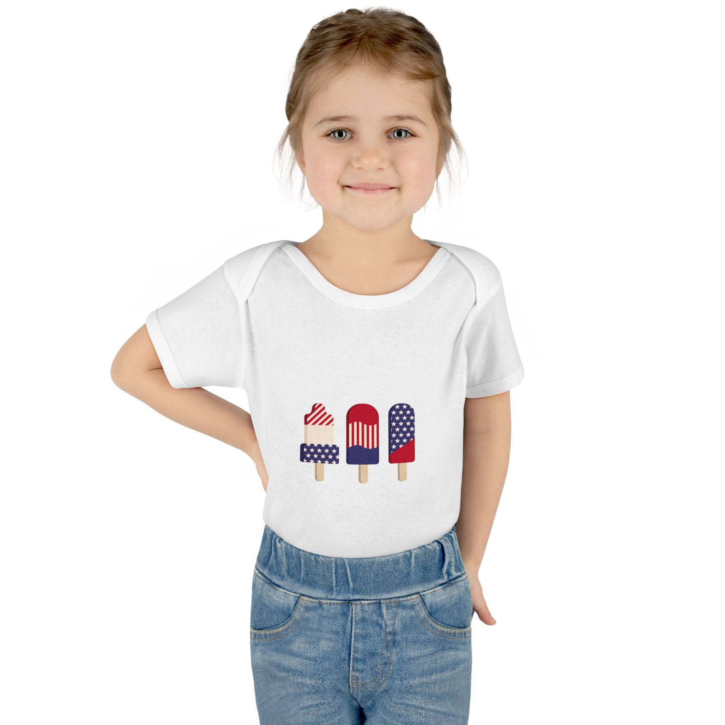 Patriotic Baby Bodysuit - Cute Summer Outfit for Infants, Baby Shower Gifts, 4th of July Celebrations, Adorable Ice Cream Design, [...]