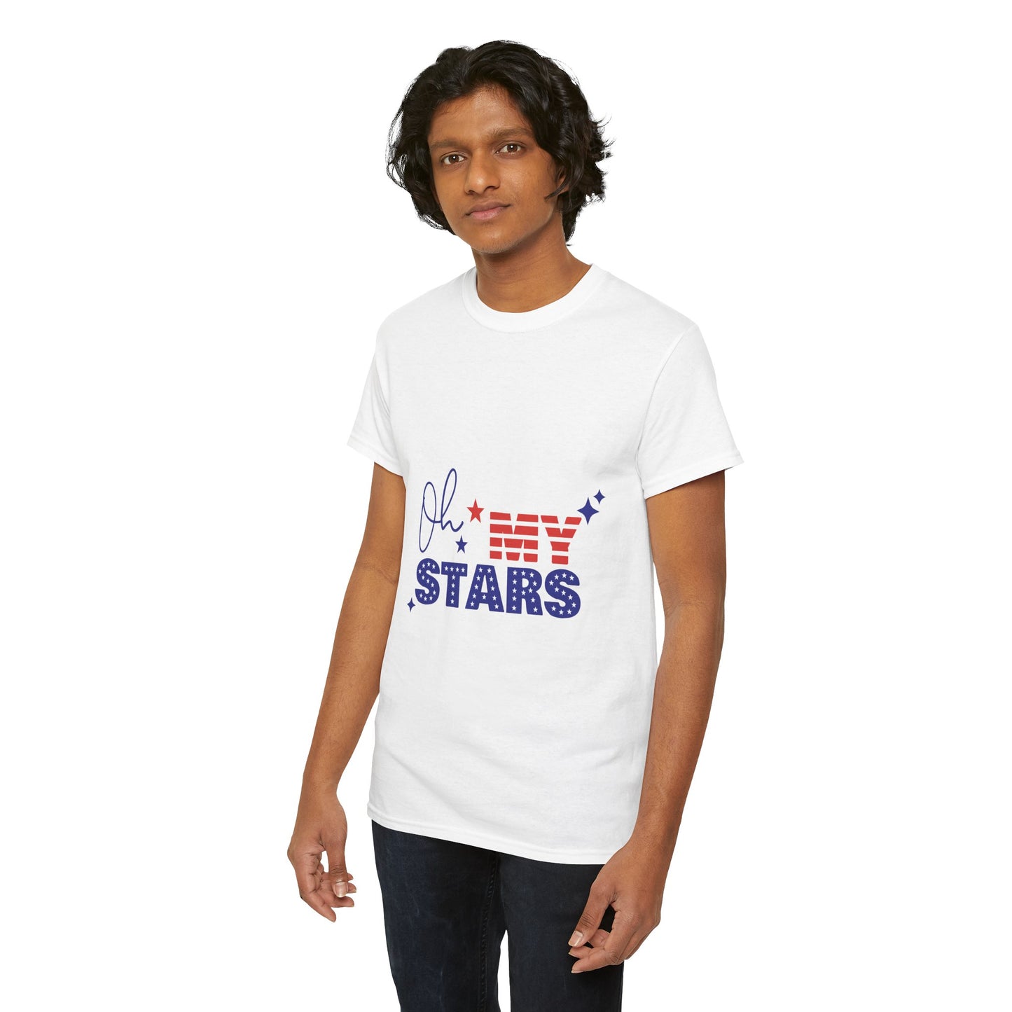 Stars and Stripes Unisex Heavy Cotton Tee | Patriotic T-Shirt | Casual Wear | Fourth of July | Summer Vibes | Gift for Friends