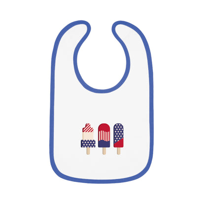 Cute Ice Cream Bib for Babies, Summer Baby Bib, 4th of July Gift, Fun Toddler Bib, Cute Baby Shower Gift