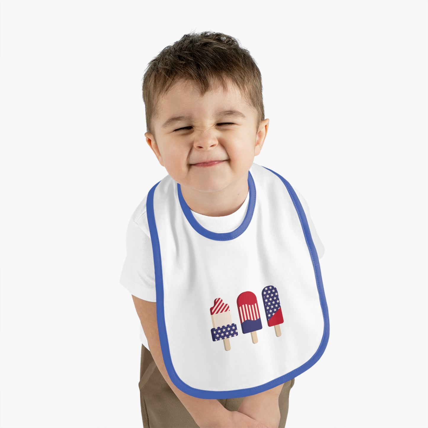 Cute Ice Cream Bib for Babies, Summer Baby Bib, 4th of July Gift, Fun Toddler Bib, Cute Baby Shower Gift