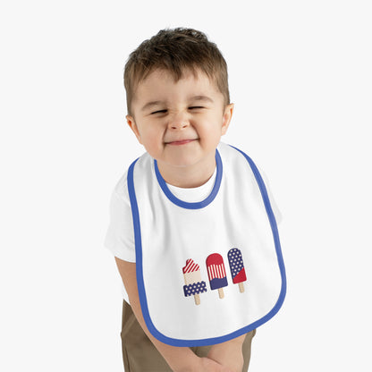 Cute Ice Cream Bib for Babies, Summer Baby Bib, 4th of July Gift, Fun Toddler Bib, Cute Baby Shower Gift