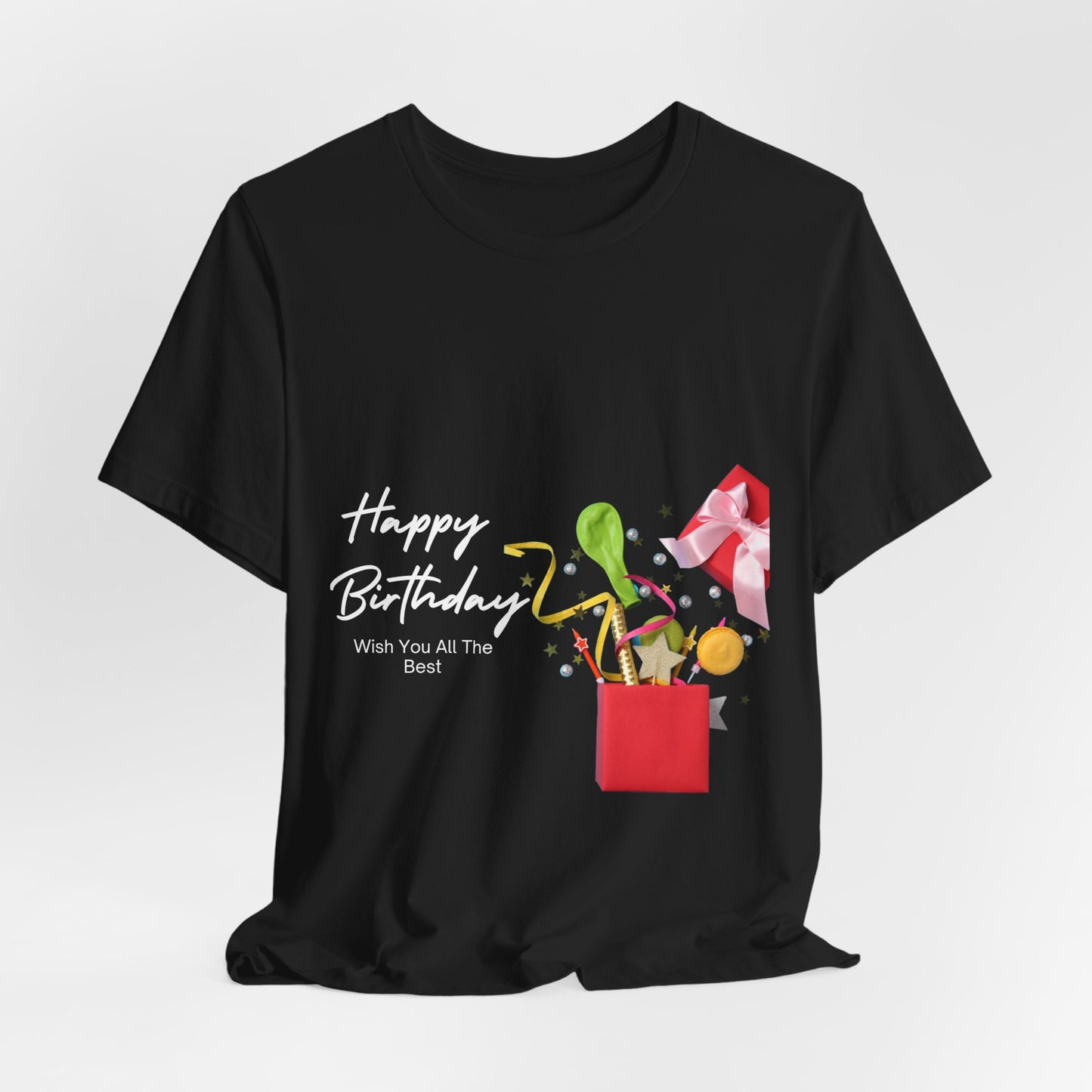 Vibrant Gift-Themed Unisex Short Sleeve Tee - Perfect for Birthdays, Celebrations, Casual Wear, or Gift Giving!