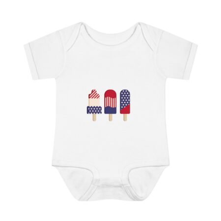 Patriotic Baby Bodysuit - Cute Summer Outfit for Infants, Baby Shower Gifts, 4th of July Celebrations, Adorable Ice Cream Design, [...]